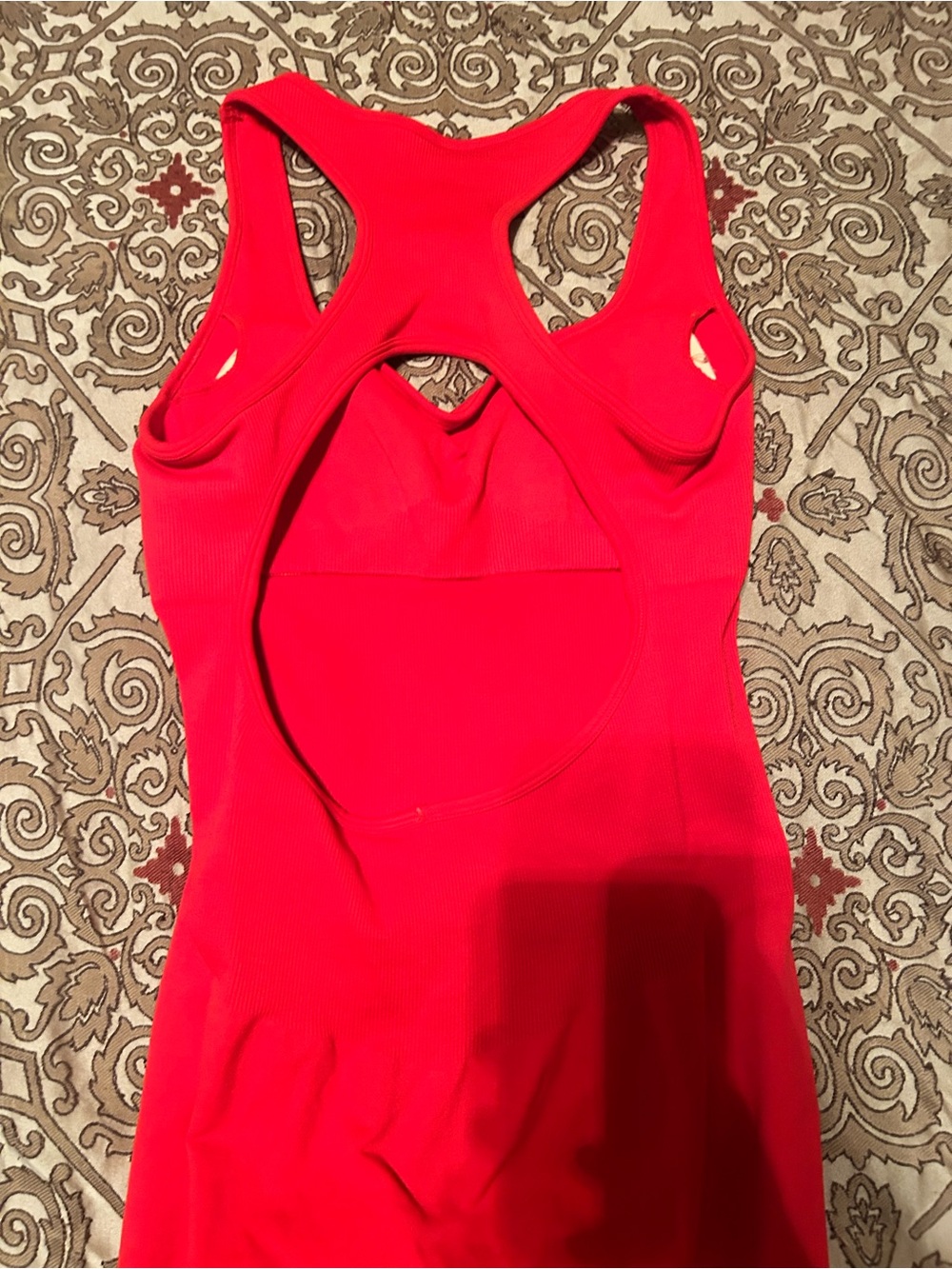 Women Red Sleeveless Jumpsuit Romper Large - Picture 4 of 4